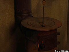 Domme delivers hardcore pussy massage and deep fingering to bound lesbian submissive slave