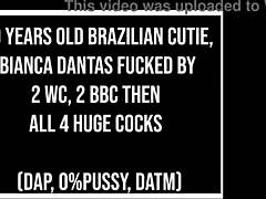 Bianca Dantas Takes Two BBCs DAP Gapes Huge