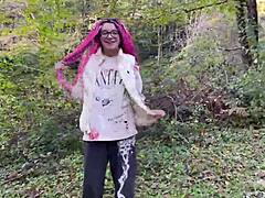 i spank and roughly fuck this cute 18+ teen pussy outdoors in forest she squirts cums in my mouth submissive domination 😩💦🍆🌲