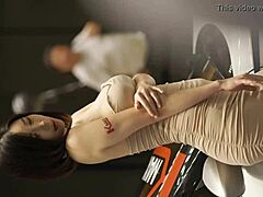 hot seoul korean racing girl strips for intense asian action