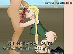 boyfriend fucks girlfriend doggystyle in cammy cosplay on street