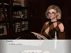 Emma Bookworm's Big Tits Creampie in Library Play