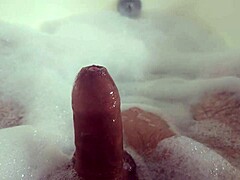 i finger my pussy to orgasm soaking in bubbly bathroom bath solo