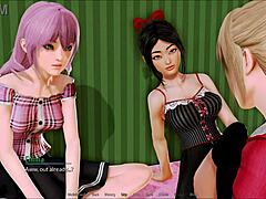 harem hotel game turns into wild hotel orgy action