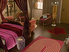 redhead milf maid in stockings rides huge cock cowgirl but don't tell stepmom