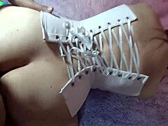 Ever wonder how deep that rented latina wife's fat ass takes double anal penetration?