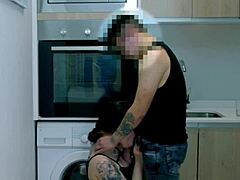 College Babe Rides Doggystyle and Cowgirl as Flatmates Share Her Natural Tits