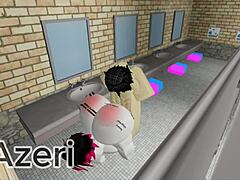 i fuck friend hard in public bathroom