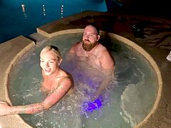Blonde Cheating Wife Deliah Grace Fucks in Hot Tub Jacuzzi Pool Swingers Roleplay