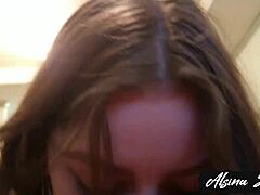 tinder slut rides my cock cowgirl then bends for doggy cum