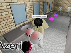 i fuck friend hard in public bathroom