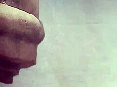 finally alone in shower, shaved pussy bathing feels so good now