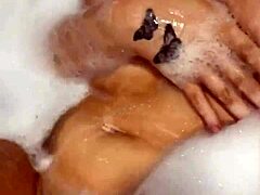 this horny british coed teen slut squirts hard masturbating in shower