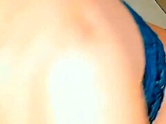 Caged Shemale Takes Brutal Anal Dildo Pounding to Orgasm