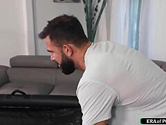 petite doctor with small tits gives oiled nuru massage to patient