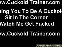 watch me take that huge big black cock deep in femdom cuckold humiliation bdsm session