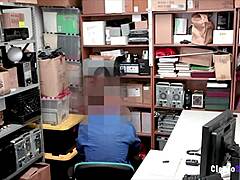 😈 petite shoplifter teen caught and fucked hard by security