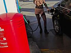 Daring Petrol Station Flash Sparks Thrill