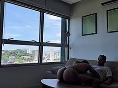 damn she fell asleep uncovered so i slid into that swollen ebony pussy cowgirl style no mercy 😈🍑💦