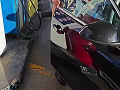 Daring Petrol Station Flash Sparks Thrill