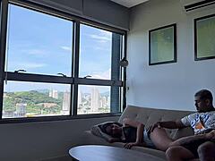 damn she fell asleep uncovered so i slid into that swollen ebony pussy cowgirl style no mercy 😈🍑💦