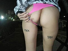 Mexican thong flash stroll turns public outdoor thrill