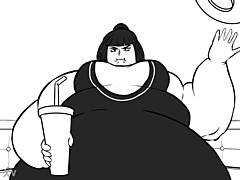 Bryn's Huge Muscular Belly Gains Seductive Weight