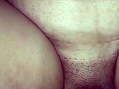 damn this latina brunette's tight homemade vagina grips condom so hard it sticks inside