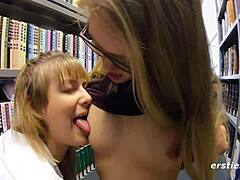 bookworm lesbian turns erotic novel into outdoor orgasm reality