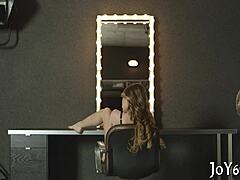 hey watch this tight teen solo slut ride her wet pussy on massive dildo fingering deep