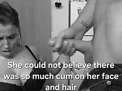 Amateur Hotwife Takes Old Man's Huge Facial Cumshot First Time Cuckold Style