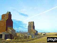 Nude blonde milf jenessa dawn strips on her country ranch showing shaved pussy