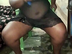 see-through nightie crumbles as fat amateur bbw crossdresser dona de casa bares her chubby curves