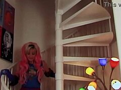 Pink Haired Brittany Andrews Pegs Vanessa Lane Hard With Strap-On Dildo