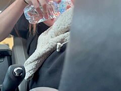 italian milf artemisia love flashes huge tits driving her car