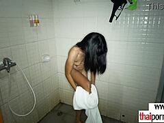 Skinny Thai Teen Noey Showers Then Fucks Hard White Cock POV