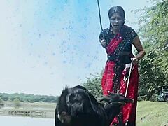 Fucking Real Indian Village Wife Creampie Fills Tight Pussy