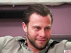 boss rams his monster cock deep down big tits milf's throat face fucking hairy pussy deepthroat hardcore