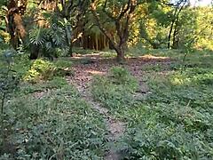 A Stranger Rips Clothes for Wild Forest Fuck Licking Natural Tits and Ass