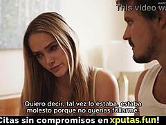 hot blonde stepsis 😈 wants your cock for a creampie ride... spanish sub 🔥