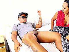 Naughty stepmom shares bed with stepson for wild pussy pounding session