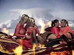 i'm like, these milfs in stockings n latex boots goin wild lesbian rimmin n toyin 😵‍💫 foursome madness