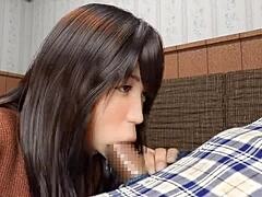 Cute Milf Prostitute Sucks Cock in Wild Oral Game