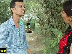 Desi village beauty surrenders tight pussy to college boy's romantic pounding