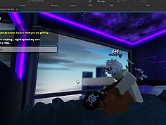 Submissive roblox gamer yields to rhythmic backshots thrill