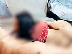 hooked up with doña mary in her sexy red dress after gym shift creampie milf latina 😏💦