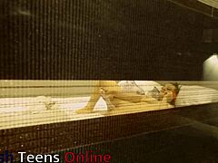 Peeking Through Window at Curvy Neighbor's Slow Teasing Fingering Session