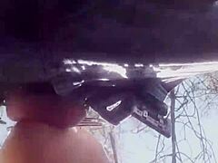 Real Amateur Backstage Turns Into Outdoor Deepthroat Cum Facial