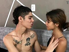 mystery latina ebony goddess massages cock in bathroom surprise