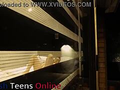 Peeking Through Window at Curvy Neighbor's Slow Teasing Fingering Session